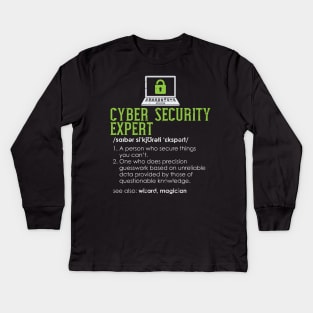 Cyber Security Definition Kids Long Sleeve T-Shirt